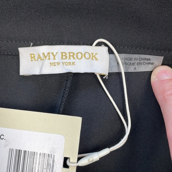 NWT Ramy Brook Taytum Short Black Polished High Rise Dressy Sz 8 - Picture 6 of 11